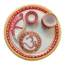 Poojan / Aarti / Shagun Thali-III (Marble)
